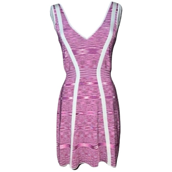 AS by DF St. Tropez Knit Deep V Neck Line Fit-&-Flare Mini Dress Size Medium NEW - Picture 7 of 10